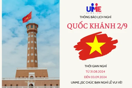 UnME.,JSC – Thông báo lịch nghỉ lễ Quốc Khánh 2/9