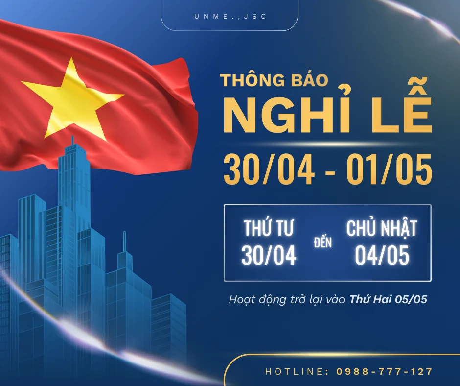 UnME.,JSC – Thông báo lịch nghỉ lễ 30/4 – 1/5